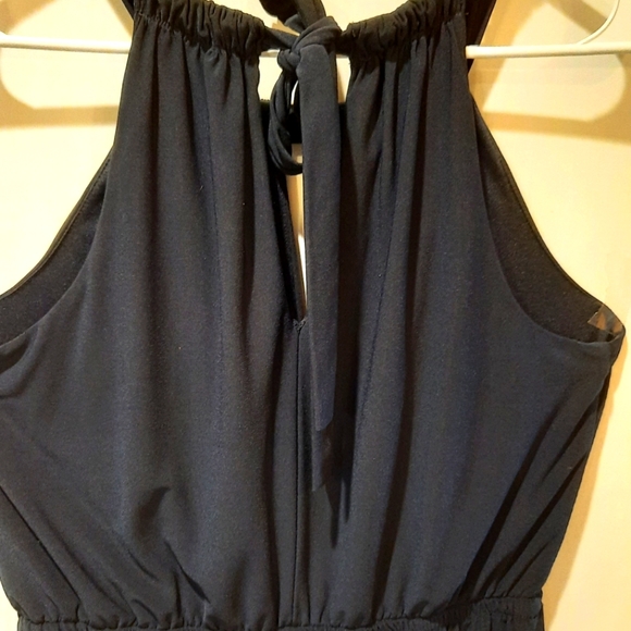 Emma & Michele Size M Navy Blue Halter Tieback Jumpsuit - Picture 11 of 14